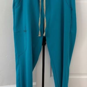 FIGS ZAMORA TEAL JOGGER SCRUB PANTS